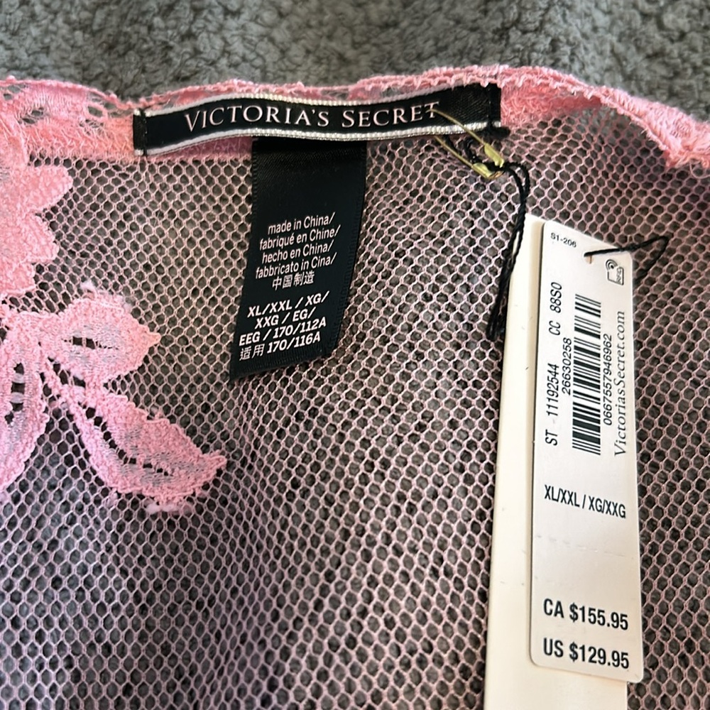 Victorias Secret Pink robe. Lace detail is stunning. Gorgeous color. - Picture 2 of 4